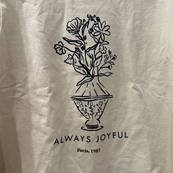Zara Floral “Always Joyful” Long Sleeve Shirt - Picture 3 of 5